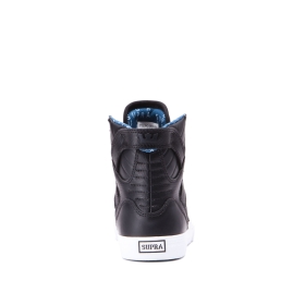 Kids Supra High Top Shoes SKYTOP Black/white | AU-53784